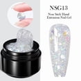thumbnail image 1 of Gel d'Extension d'Ongles Gelée Rigide Pailleté Rose 30 ml - Blanc Laiteux Transparent, Trempage, Gel de Construction UV, 1 of 34