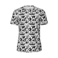 thumbnail image 5 of Wukai Black White Halloween Print Men's Short-Sleeved Mesh T-Shirt,Quick-Dry Short Sleeve Workout T-Shirt-Medium, 5 of 8