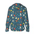 thumbnail image 3 of Uemuo Sports Ball Pattern Women's Full Zip UPF 50+ Sun Protection Hoodie Jacket Long Sleeve Sun Shirt Hiking Outdoor Performance with Pockets-, 3 of 9