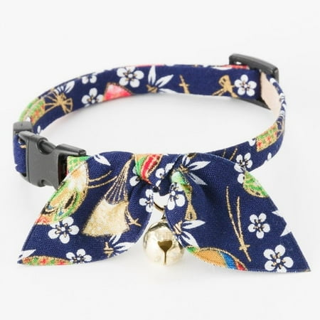 UPC: 4580471861400 | Necoichi Kimono Ribbon Cat Collar (Blue)