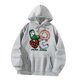 thumbnail image 3 of Sudaderas con capucha para mujer, Sudadera con capucha para adultos, moda suave, cómoda, manga larga, gris, con capucha, estampado de letras clásicas, L Yinane sudadera con capucha de las mujeres, 3 of 8