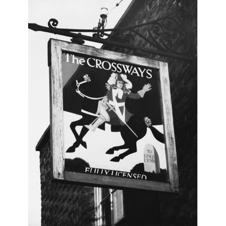The Fine Inn Sign of 'the Crossways' at Kings Lynn, Norfolk, England Print Wall