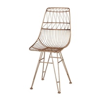 Elk Home Jette 19-Inch Wide Metal Chair in Rose Gold Finish - Set of 1