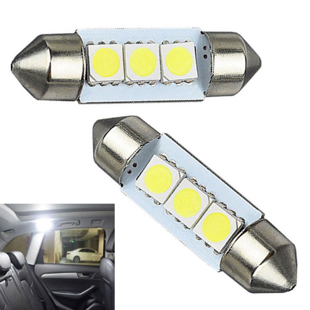 14Pcs Car White LED Lights Kit for Stock Interior & Dome & License Plate Lamps Y