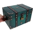 thumbnail image 3 of KAKOWELY Vintage Box Decorative Retro Treasure Storage Box for Dormitory Home Trinket Storage Box with Lock,9.84"X6.69"X6.1", 3 of 5