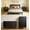 5 PCS-Set 2-Black, variant on 5 Pieces Bedroom Furniture Set, Includes Queen Size Bed Frame with Headboard,Nightstand Sets of 2,6-Drawers Dressers with Mental Handle