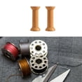 thumbnail image 6 of 2pcs Wooden Empty Spools for Wire, Bobbins Wood Sewing Embroidery Thread Spool Bobbins for Wire Weaving Arts DIY Wood Projects, 6 of 7