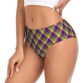 thumbnail image 2 of Fotbe Mardi Gras Plaid Calzones Estampados para Mujer – Ropa Interior de Algodón, Cómoda, Suave y Elástica-XX-Large, 2 of 6