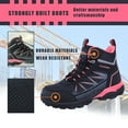 thumbnail image 2 of Blapek Steel Toe Work Boots for Women Construction Safety Boot Indestructible Shoes Lightweight Comfortable Slip Resistant Puncture Proof Slip Resistant Working Sneakers 10, 2 of 7