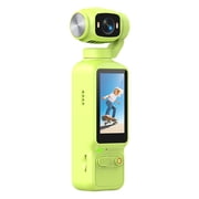 4K HD Vlogging Camera, 180° Rotatable Lens Handheld Action Camera, 1.97" Display Portable Pocket Camera (Green)
