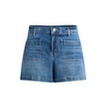 thumbnail image 6 of Free Assembly Women's and Women's Plus Patch Pocket Denim Shorts, 4" Inseam, Sizes 0-28W, 6 of 6