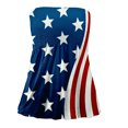 thumbnail image 5 of Dyegold Summer Tops for Women 2023 Trendy, Casual Womens Plus Size Tube Tops 4th July Patriotic Strapless Tshirts Sleeveless Off Shoulder Smocked Swing ​Blouse, 5 of 5