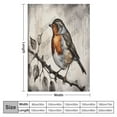 thumbnail image 2 of Throw Blankets Flannel Blanket With Robin Bird Themed, Great for Sofas, Couches, Beds, Camping, and Travel, The Whole Room Feels Soft and Cozy for All Season 30"x40", 2 of 6