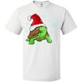 thumbnail image 3 of Inktastic Christmas Turtle in with Santa Hat and Snowflakes T-Shirt, 3 of 5