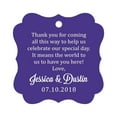 thumbnail image 1 of Darling Souvenir Custom Wedding Thank You Message Gift Tags Personalized Party Favor Hang Paper Tags-Purple Violet-50 Tags, 1 of 1