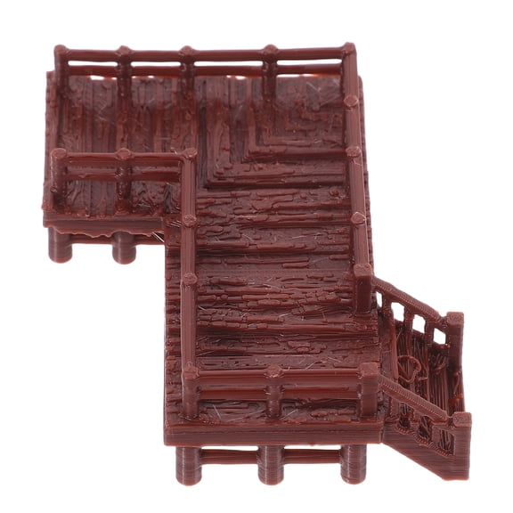 Clispeed Aquarium Bridge Ornament Brown Plastic 1 Pcs Vintage Style Bonsai Accessory