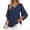 Dark Blue Blouses, variant on Women 3/4 Bell Sleeve Tunic Top Loose Striped V Neck Shirts Dressy Casual Flare Sleeves Blouses Spring Summer Tops Pink Blouses XXL