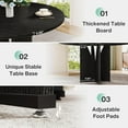 thumbnail image 3 of Tribesigns Round Dining Table, 39.37" Wood Kitchen Table for 4 People, 3 of 6
