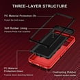 thumbnail image 3 of Designed for Google Pixel 7a Heavy Duty Case, Triple Layer Protection Shockproof Dropproof Dustproof Anti-Scratch Phone Case Cover for Google Pixel 7a,Red, 3 of 7