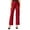 Red, variant on Alfani Womens Petites Pleated Wide Leg Velour Pants Red PL
