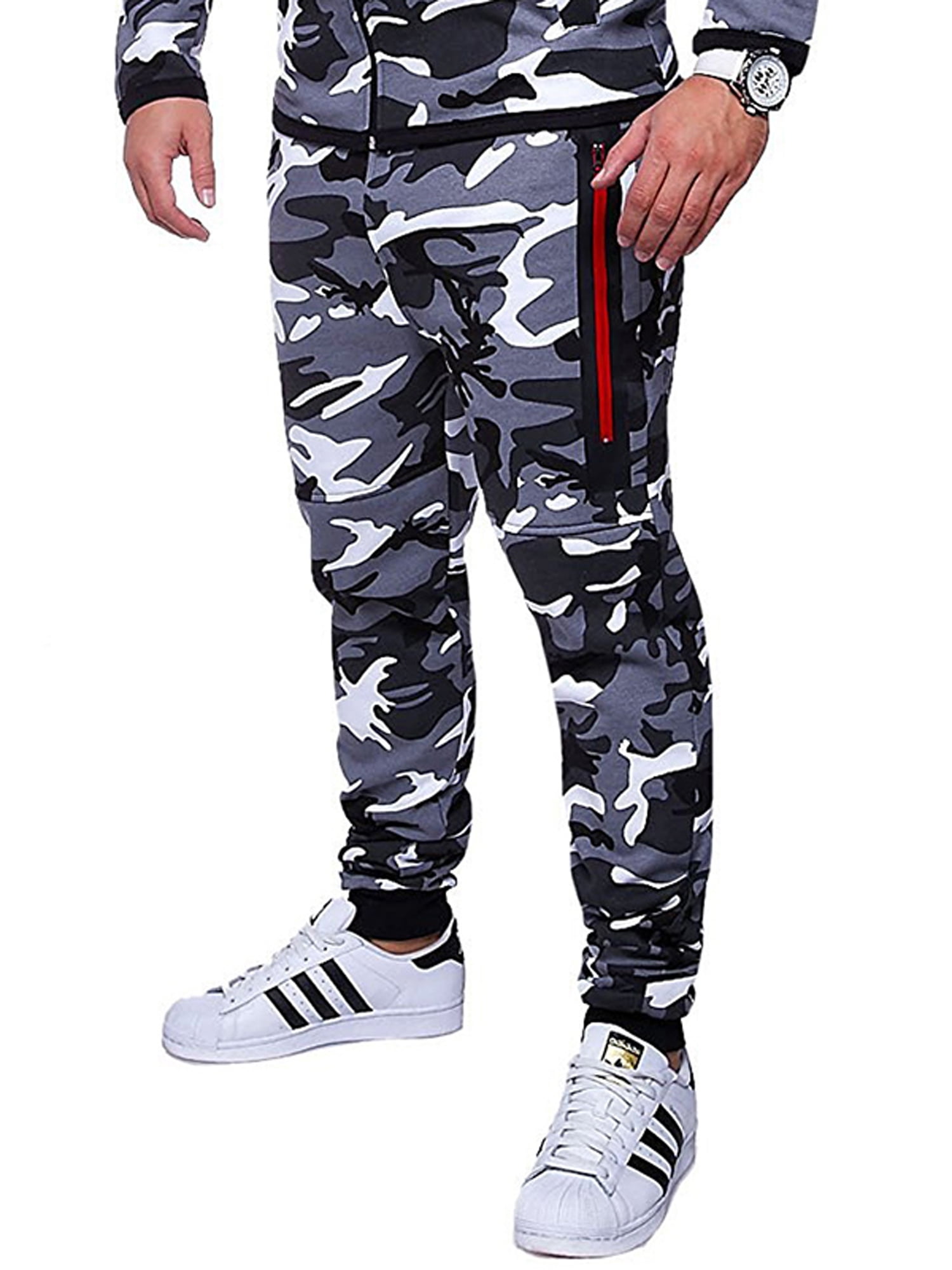 Mens Military Cargo Combat Trousers Joggers Camouflage Tracksuit Bottoms Pants 