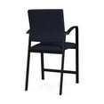 thumbnail image 3 of Newport Reception Waiting Room 24.5" Hip Chair / Black Steel / Navy Blue, 3 of 5
