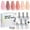 Sheer Pink Brown Colors, variant on Candy Lover Jelly Gel Nail Polish Kit, 6 Colors Translucent Jelly Sheer Nudes Peach Pink Brown Milky Gel Polish, Soak Off UV LED Nail Polish, Nail Art Gift Set for Women