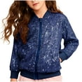 thumbnail image 2 of Chaquetas y abrigos casuales de manga larga sin capucha para niños, de invierno, de color liso, de manga larga sin capucha, chaquetas casuales con lentejuelas, chaqueta informal para niñas, parte supe, 2 of 7