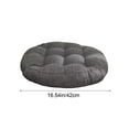 thumbnail image 3 of Chair Cushion Gray, 17x17 Inch Seat Pad with Thick Filling, Linen Cover Cushion for Dining Chairs Patio Furniture, Comfortable Seat Pad with Foam Support, 3 of 6