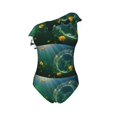 thumbnail image 5 of Wukai Jelly Fish Chic One Shoulder Swimwear with Ruffle Design and Tummy Control Skirt: Fashionable, Supportive, Comfortable for Beach-Medium, 5 of 7