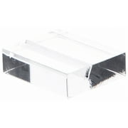 Plymor Clear Acrylic Block with Sign Display Holder Slot, 1.25" W x 1" D x .375" H (6 Pack)