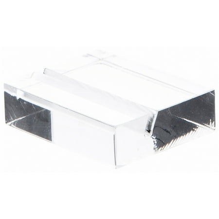 Plymor Clear Acrylic Block with Sign Display Holder Slot, 1.25" W x 1" D x .375" H (12 Pack)