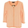 New 4635-2 Jones New York Collection Full Zip Cardigan Sweater Sherbert White, M $89