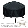 thumbnail image 2 of Patio Round Fire Pit Cover Waterproof UV Protector Grill BBQ Cover Outdoor Yard, 2 of 10