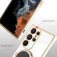 thumbnail image 3 of for Samsung Galaxy S23 Ultra 5G Case Astronaut Plating Electroplate Luxury Elegant Case Camera Protector Kickstand Shockproof Protective Corner Back Cover Galaxy S23 Ultra 5G Case -White, 3 of 10