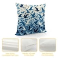 thumbnail image 4 of COMIO Chinoiserie Pillow Covers Blue and White Outdoor Pillows Birds Flowers Throw Pillow Covers  Square Cushion Cover Decor for Bedroom Couch Bed Living Room Sofa Chair White, 4 of 5