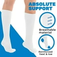 thumbnail image 4 of Made in USA Plus Size Compression Knee High for Women 20-30mmHg White, 2X-Large, 4 of 10