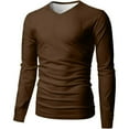 thumbnail image 5 of Busydd Long Sleeve T Shirt Men Casual Solid Color V Neck T Shirts Men Fashion Versatile Comfortable Mens T-Shirts L, 5 of 7