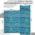 thumbnail image 5 of Monster Cartoon Truck Blue Pattern Teens Toddler Nap Mat with Pillow, Sleeping Mat Bag for Preschool Daycare 59"x22", 5 of 6