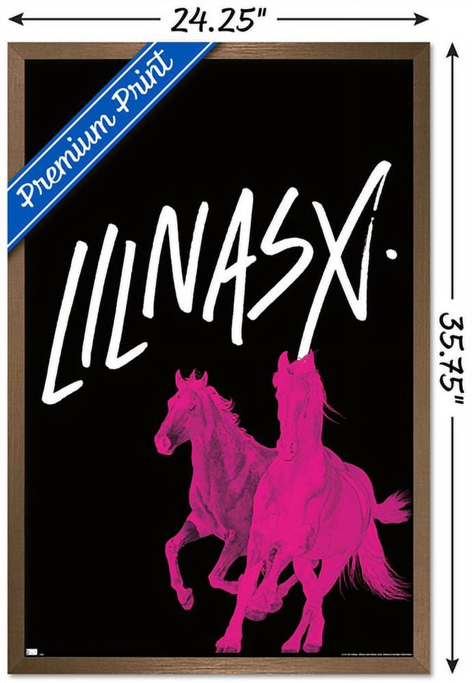 Lil Nas - Horses Wall Poster, 22.375" x 34", Framed