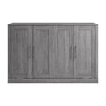 thumbnail image 3 of Bestar Pur 69" Modern Engineered Wood Full Cabinet Bed w/ Mattress in Bark Gray, 3 of 11