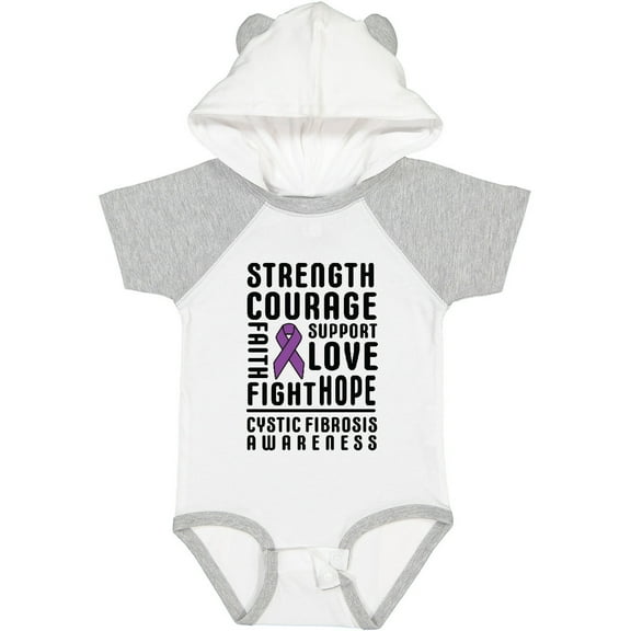 Inktastic Cystic Fibrosis Awareness Strength Courage Support Boys or Girls Baby Bodysuit