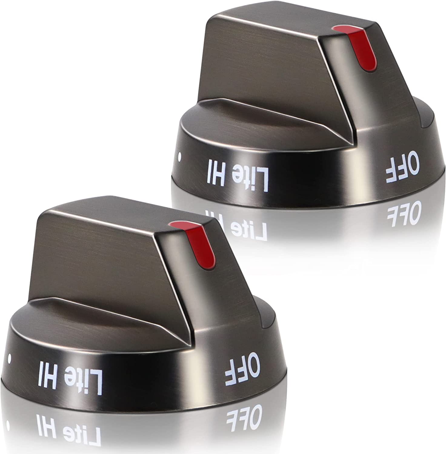 DG6400473B Black Stainless Stove Knob Replacement 2pack for Samsung