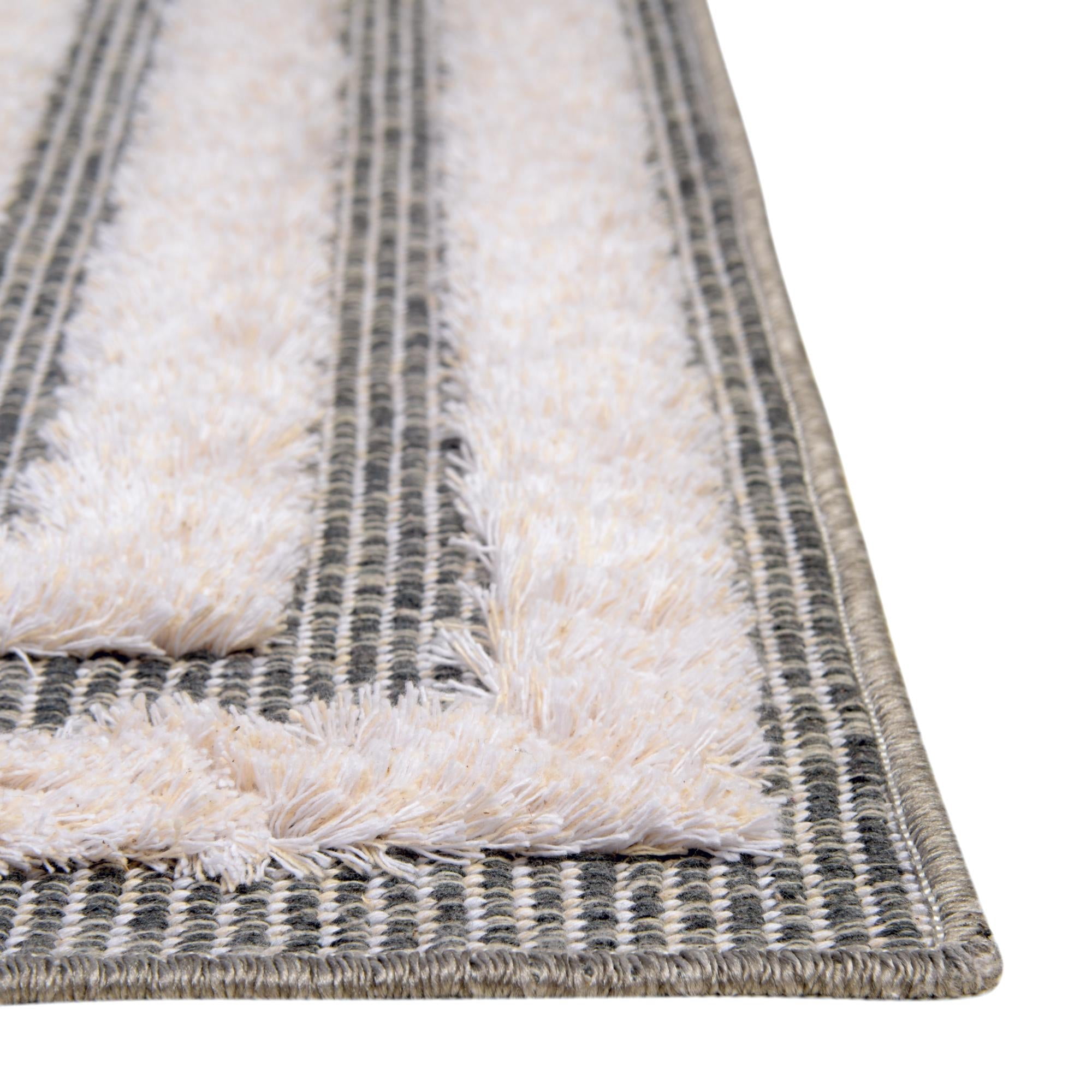 Sabrina Soto Casa Collection Area Rug - Toluca (2' 3" x 8' Runner Anthracite Gray/Ivory)