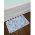 thumbnail image 2 of Colorful Bath Mat, Floral Artwork Autumn Leaves on Blue Backdrop Garden Theme Nature Illustration, Non-Slip Plush Mat Bathroom Kitchen Laundry Room Decor, 29.5 X 17.5 Inches, Multicolor, Ambesonne, 2 of 2
