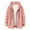 Pink, variant on HAiming Men's Zip up Hoodies Jacket Fuzzy Fleece Long Sleeve Sweatshirt Coat Winter Casual Warm Solid Color Outwear