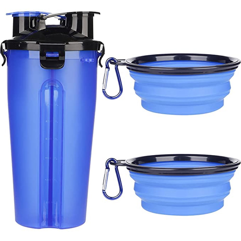 Pet Water Bottle Portable Dog Water Dispenser and Food Container 2 in 1