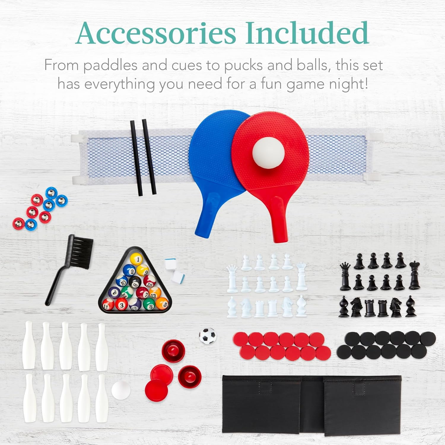 WLTER Multi-Game Table Series – Interactive 4-in-1 and 11-in-1 Game Tables for Kids with Foosball, Air Hockey, Billiards, Ping Pong & More | Childrens, for Home, Play Room, Rec Room