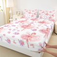 thumbnail image 3 of Feelyou Ballet Dancer Princess Twin Sheet Sets, Rose Flower Floral Bedding, 3 Pieces, 3 of 7