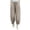 Khaki, variant on Women's Casual Relaxed Fit Cotton Linen Blend Wide Leg Pants Versatile And Flattering 9/10th Length Bell Bottom Pants, Size M-2XL